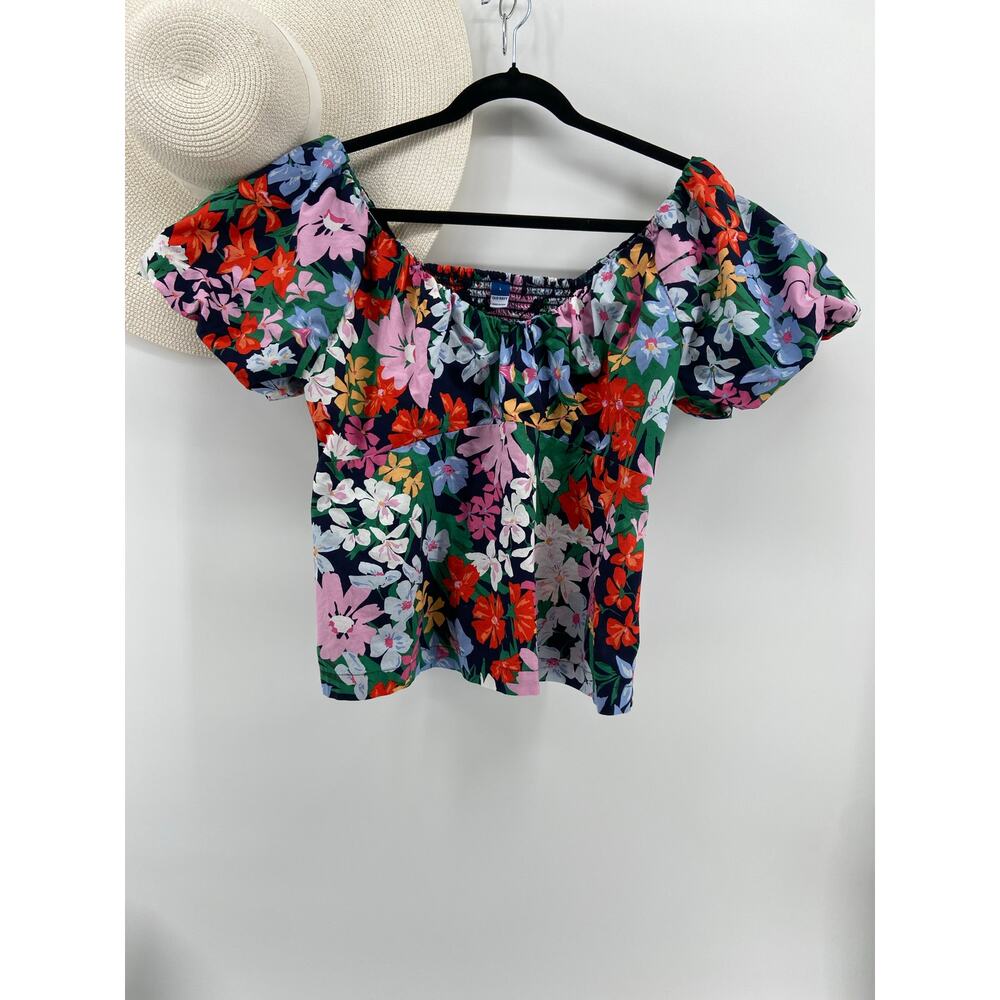 Festive Floral Off the Shoulder Top
